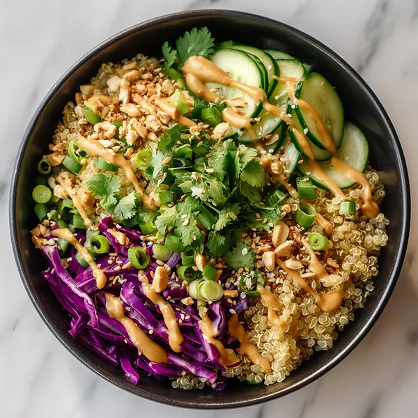 Thai Peanut Quinoa Bowl