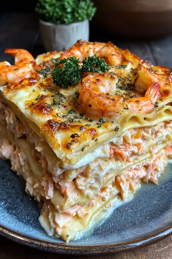 Shrimp Tuna Lasagna