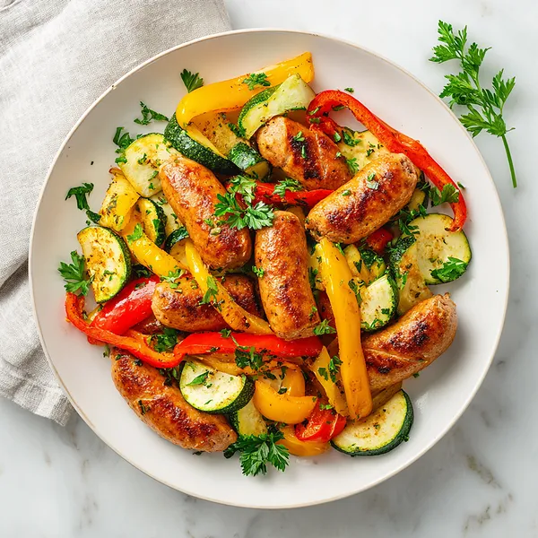 Air Fryer Sausage Veggies