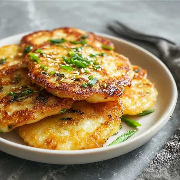 Korean Potato Cheese Pancakes