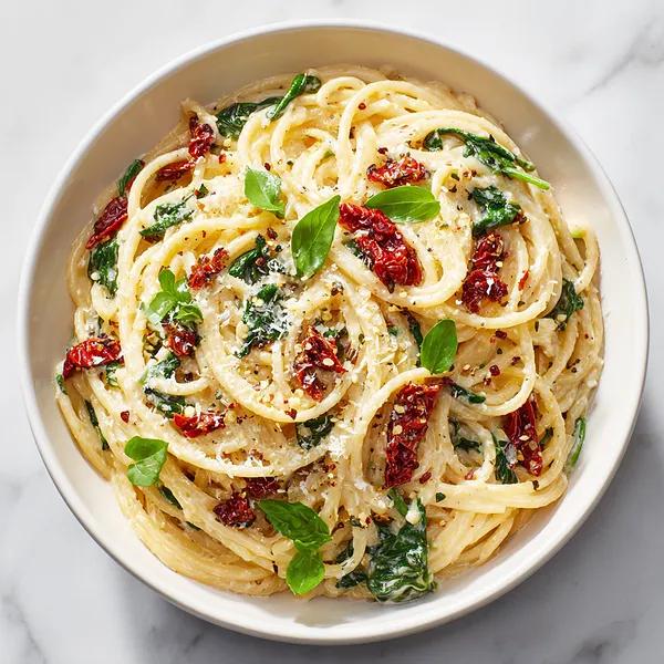 Tuscan Creamy Spaghetti