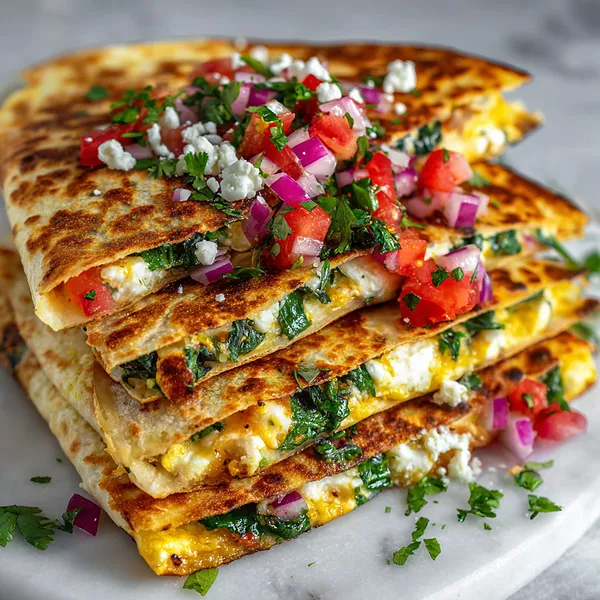 Spinach Feta Quesadillas