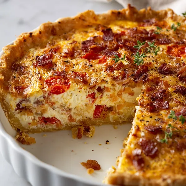 Bacon Onion Tomato Pie