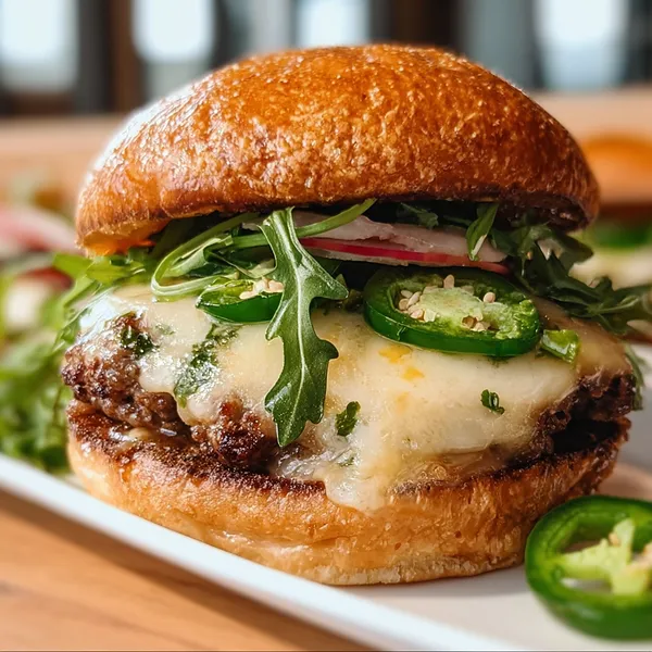 Jalapeño Pepper Jack Burger