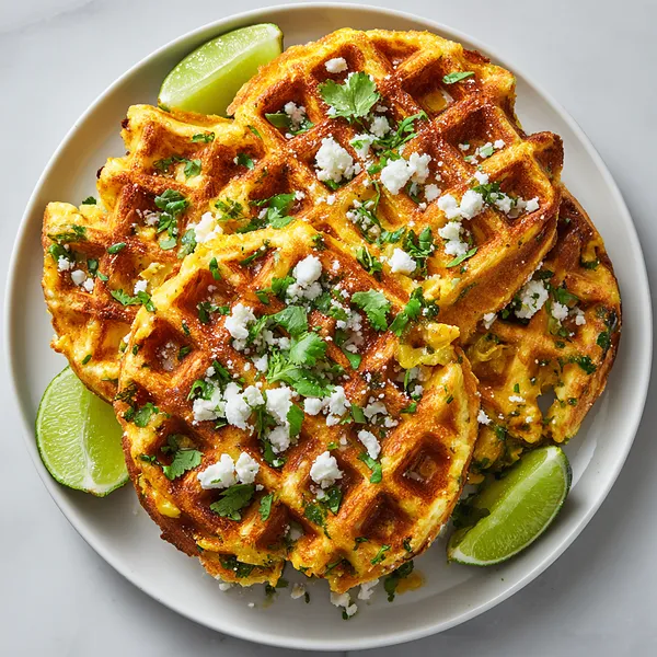 Jalapeño Cheddar Cornbread Waffles