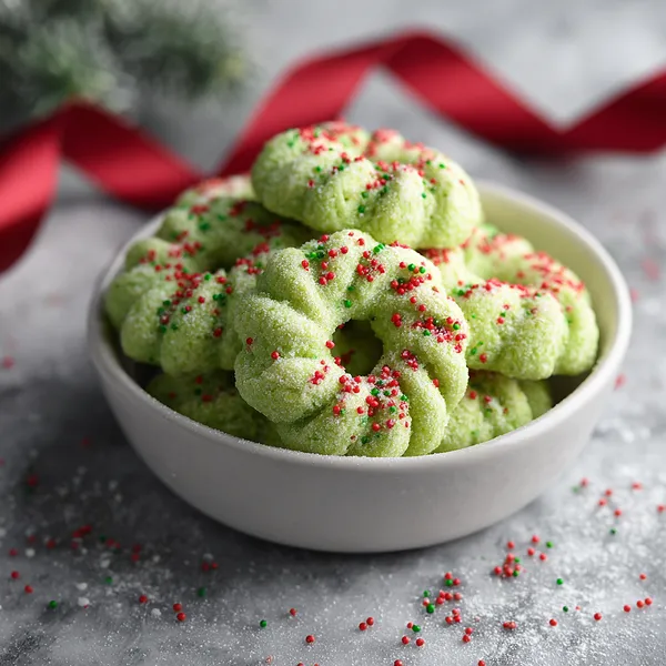 Christmas Wreath Cookies
