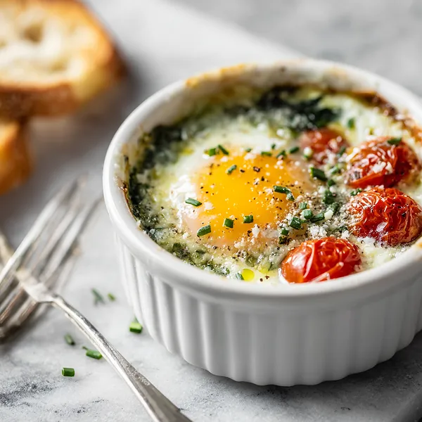 Spinach Baked Eggs