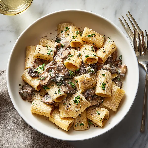 Creamy Mushroom Rigatoni