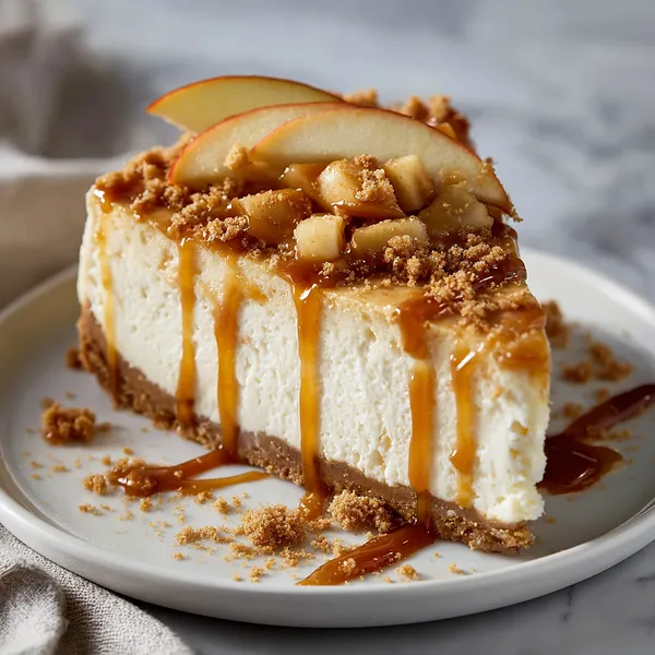 Salted Caramel Apple Cheesecake
