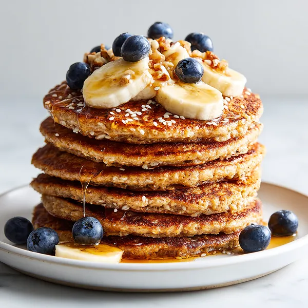 Banana Oatmeal Pancakes