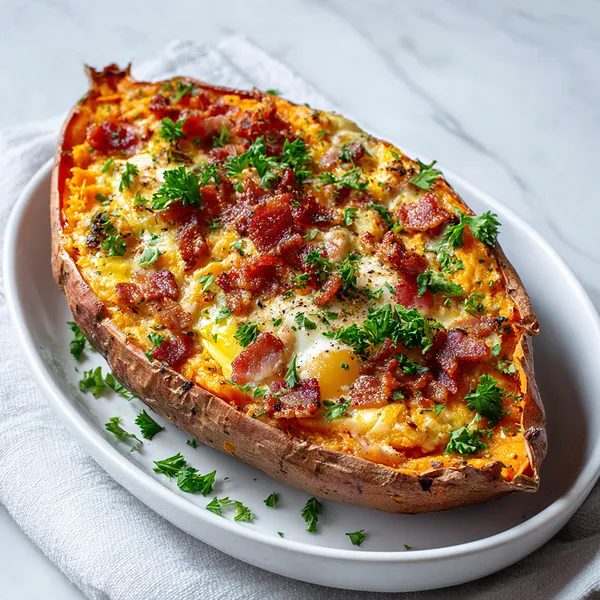 Sweet Potato Breakfast Boats