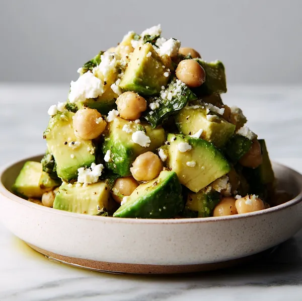 Chickpea Avocado Feta Salad