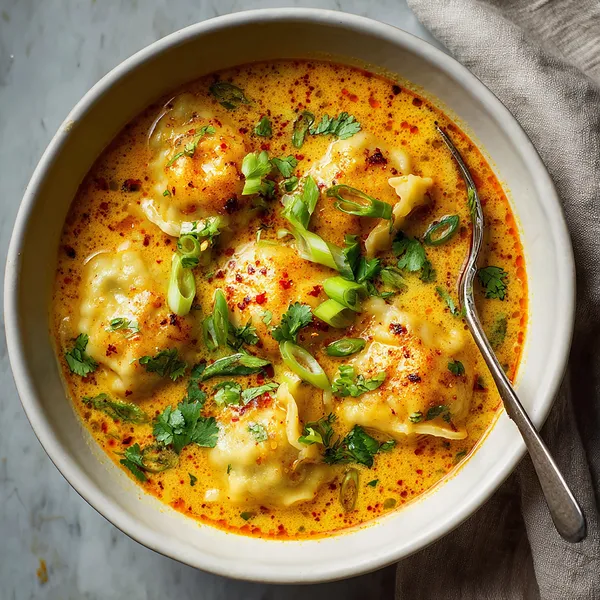 Coconut Curry Dumpling Soup