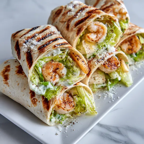 Grilled Shrimp Caesar Wraps