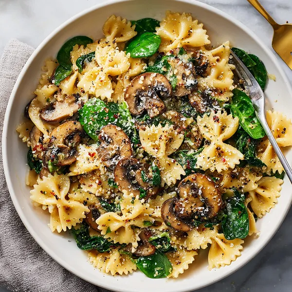 Spinach Mushroom Pasta