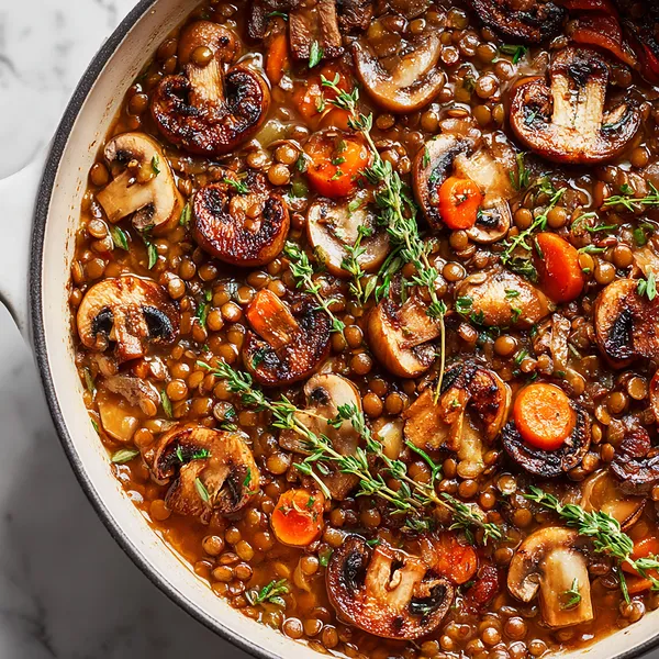 Vegan Lentil Mushroom Stew