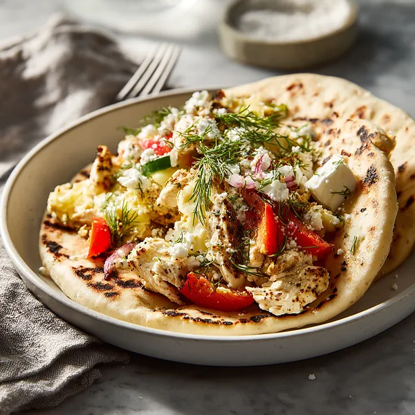 Greek Chicken Pita Flatbreads