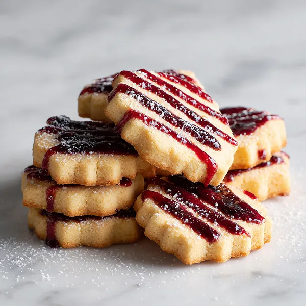 Blackberry Glazed Shortbread