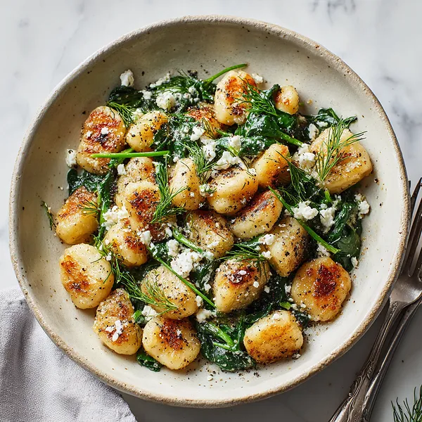 Crispy Spinach Feta Gnocchi - Special