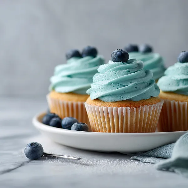 Blue Buttercream Cupcakes