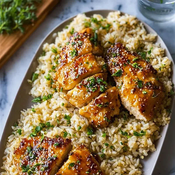 Honey Garlic Chicken Rice