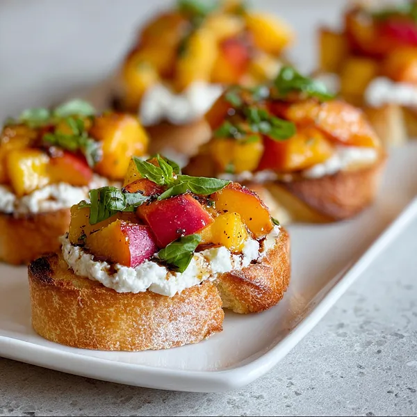 Peach Ricotta Bruschetta - Special