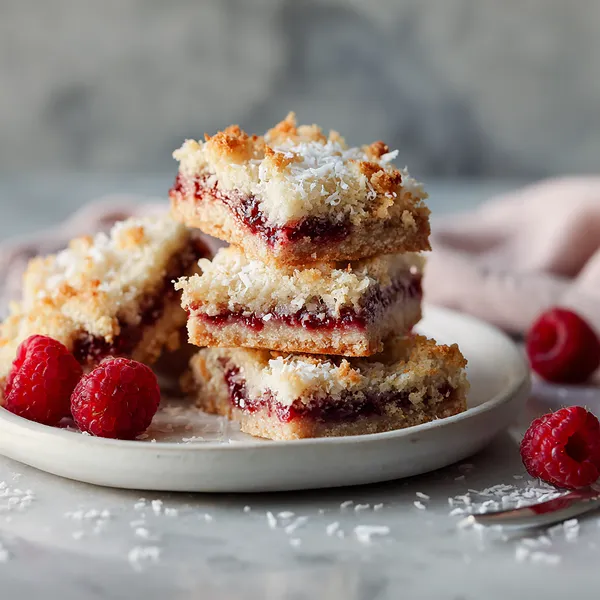 Raspberry Coconut Bars