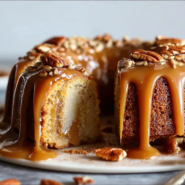 Apple Pecan Caramel Cake