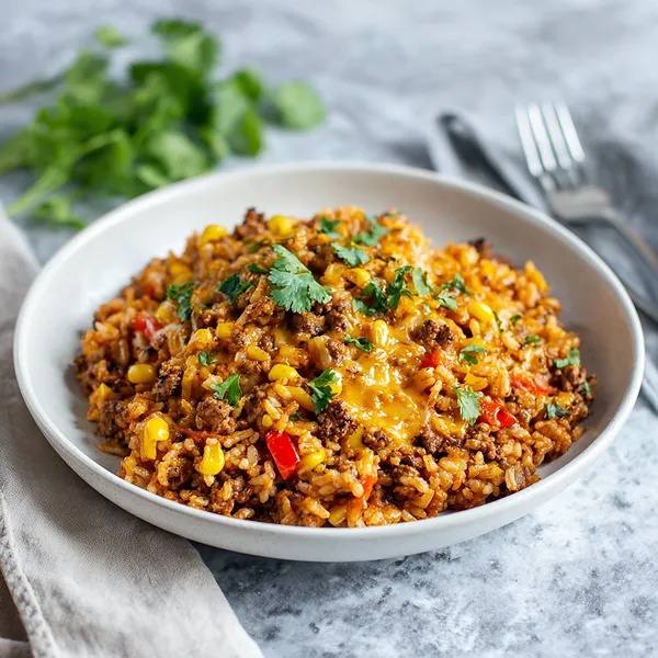 Mexican Beef Rice Casserole