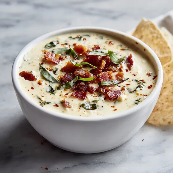 White Spinach Queso