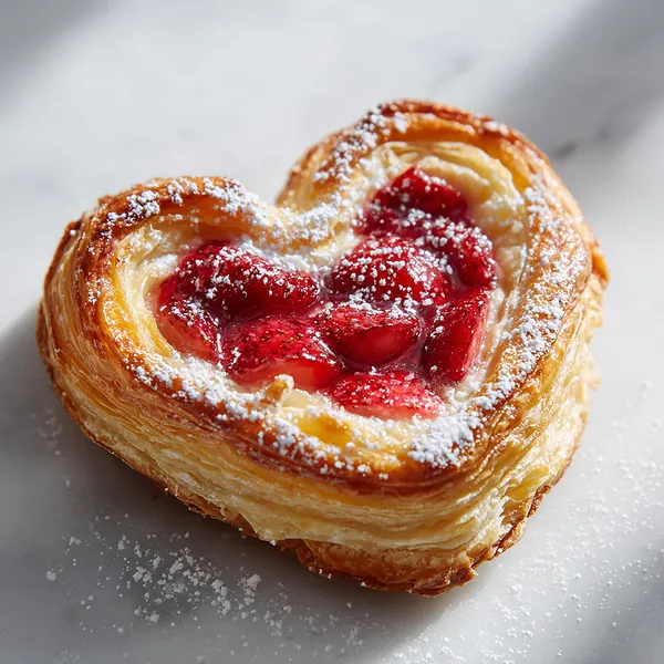 Strawberry Heart Danishes