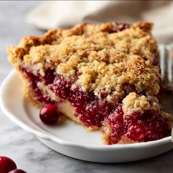 Cranberry Streusel Pie